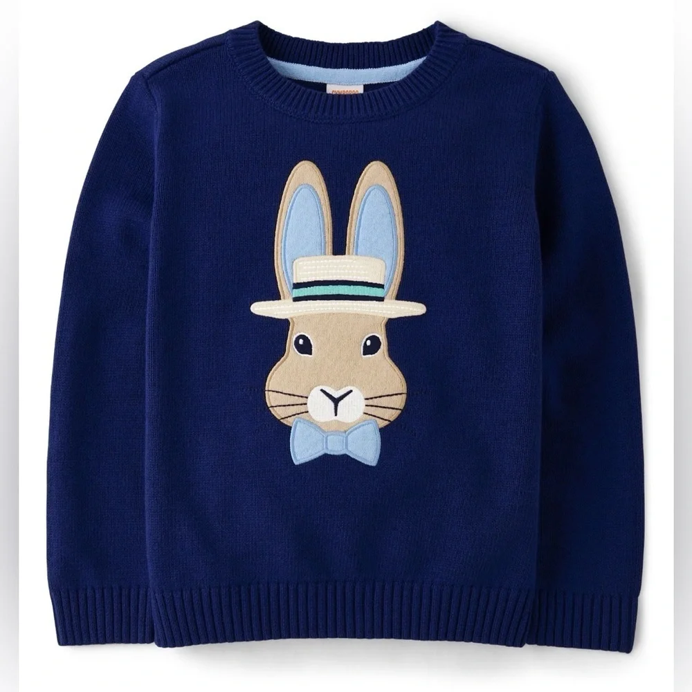 Gymboree Boys Embroidered Bunny Sweater - Spring Celebrations
